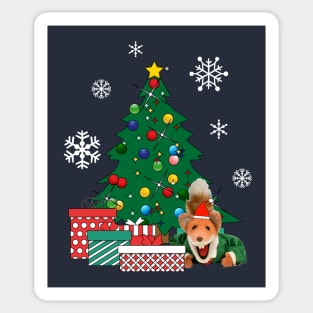 Basil Brush Around The Christmas Tree Sticker